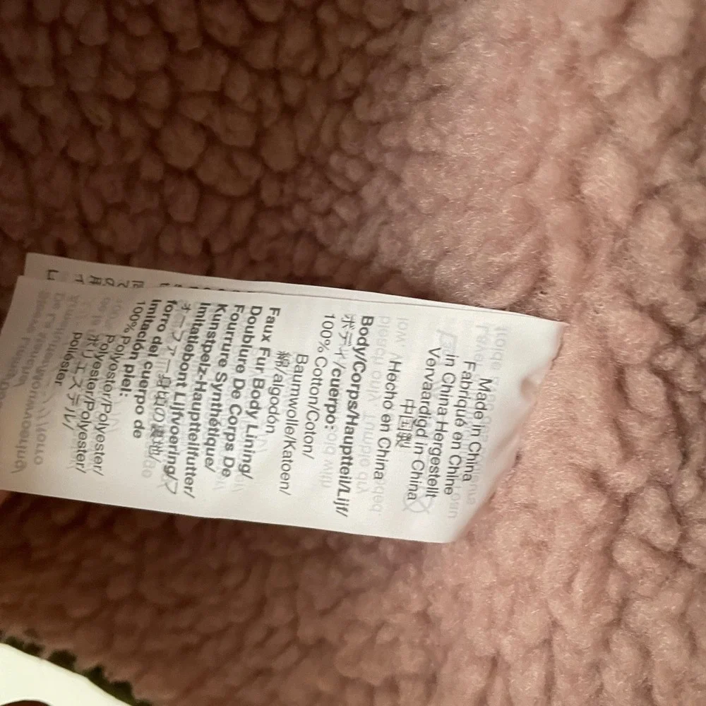 Madewell Olive‎ Green Utility Jacket Lavender Sherpa Lined Military Anorak Coat